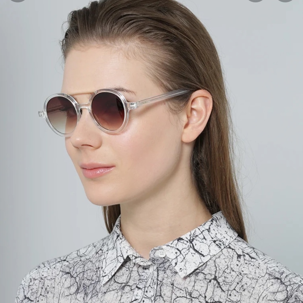 KOMONO sunglasses NEW Vivien Clear round gold UV400 - Picture 4 of 16